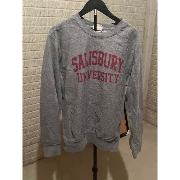 Salisbury University Sweatshirt Crewneck Gray Burgundy College Apparel - Picture 1 of 3
